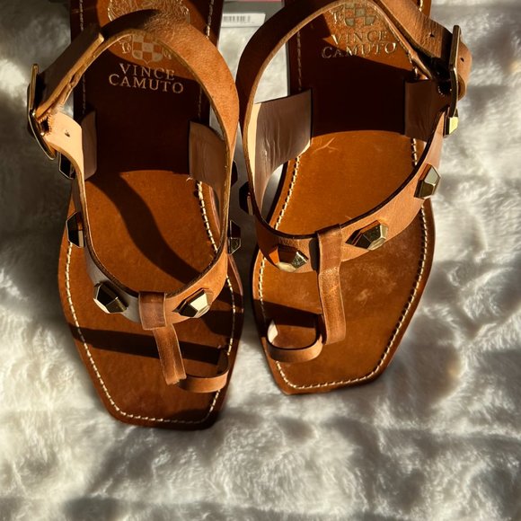 Vince Camuto Womens Dailette Leather Ankle Strap Thong Sandals - Picture 12 of 15